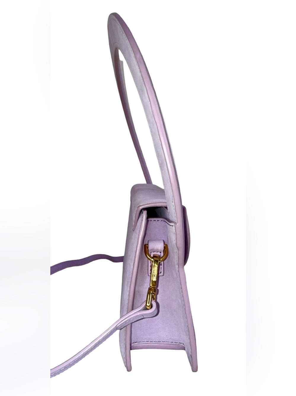 JACQUEMUS “LE SAC ROND” HANDBAG IN LAVENDER SUEDE - Picture 6 of 10